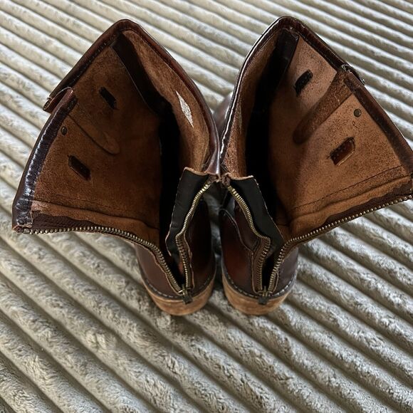 ROCKETDOG Leather Retro Style Ankle Boots With Buckles Brown Women US 9 M - Picture 16 of 16